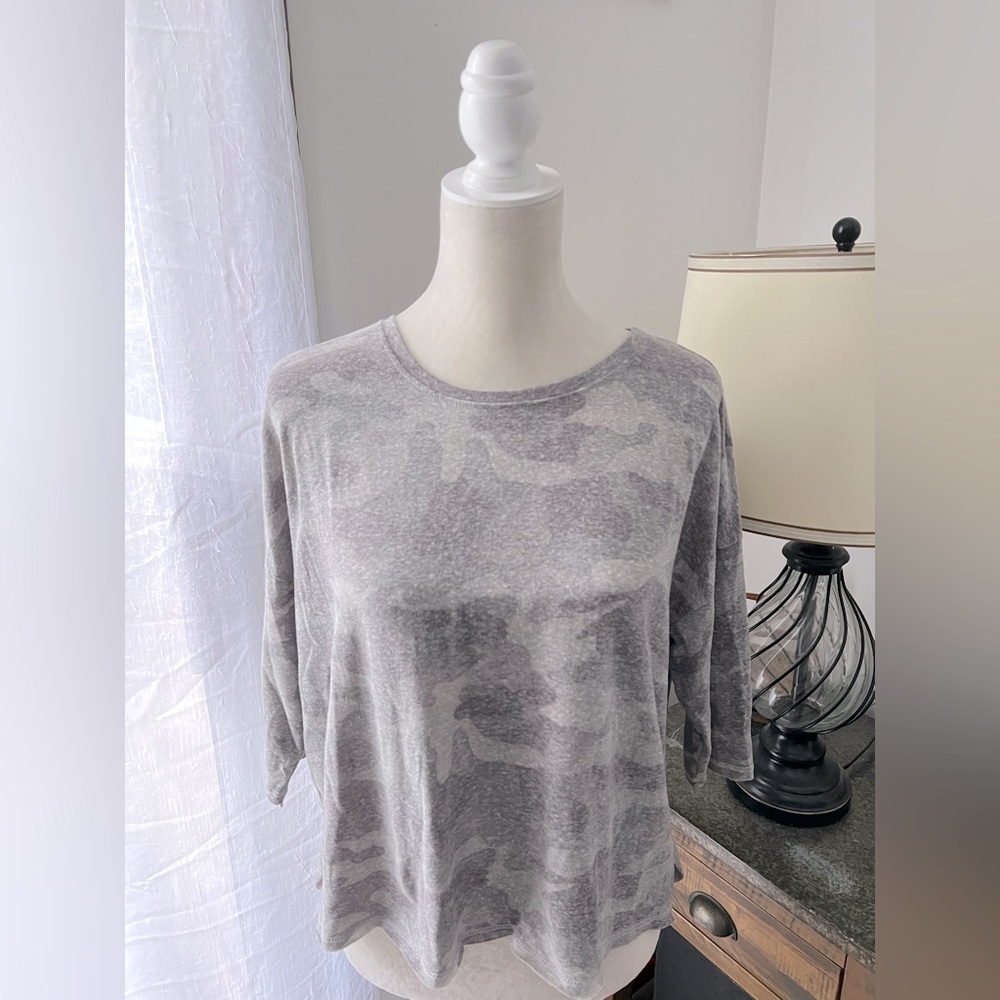 Gray Camo Women's Top
